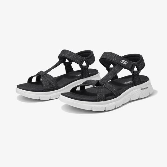 Skechers 141451/BKW GO WALK FLEX SANDAL - SUBLIME Womens Sandals Black/White