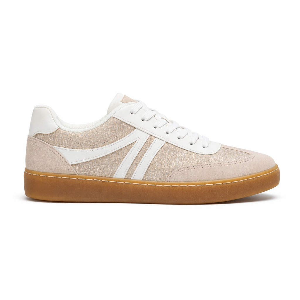 Cipriata REDA Womens Casual Trainers Gold/White