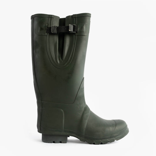 Woodland NEOPRENE Gusset Unisex Buckle Wellington Boots Olive Green