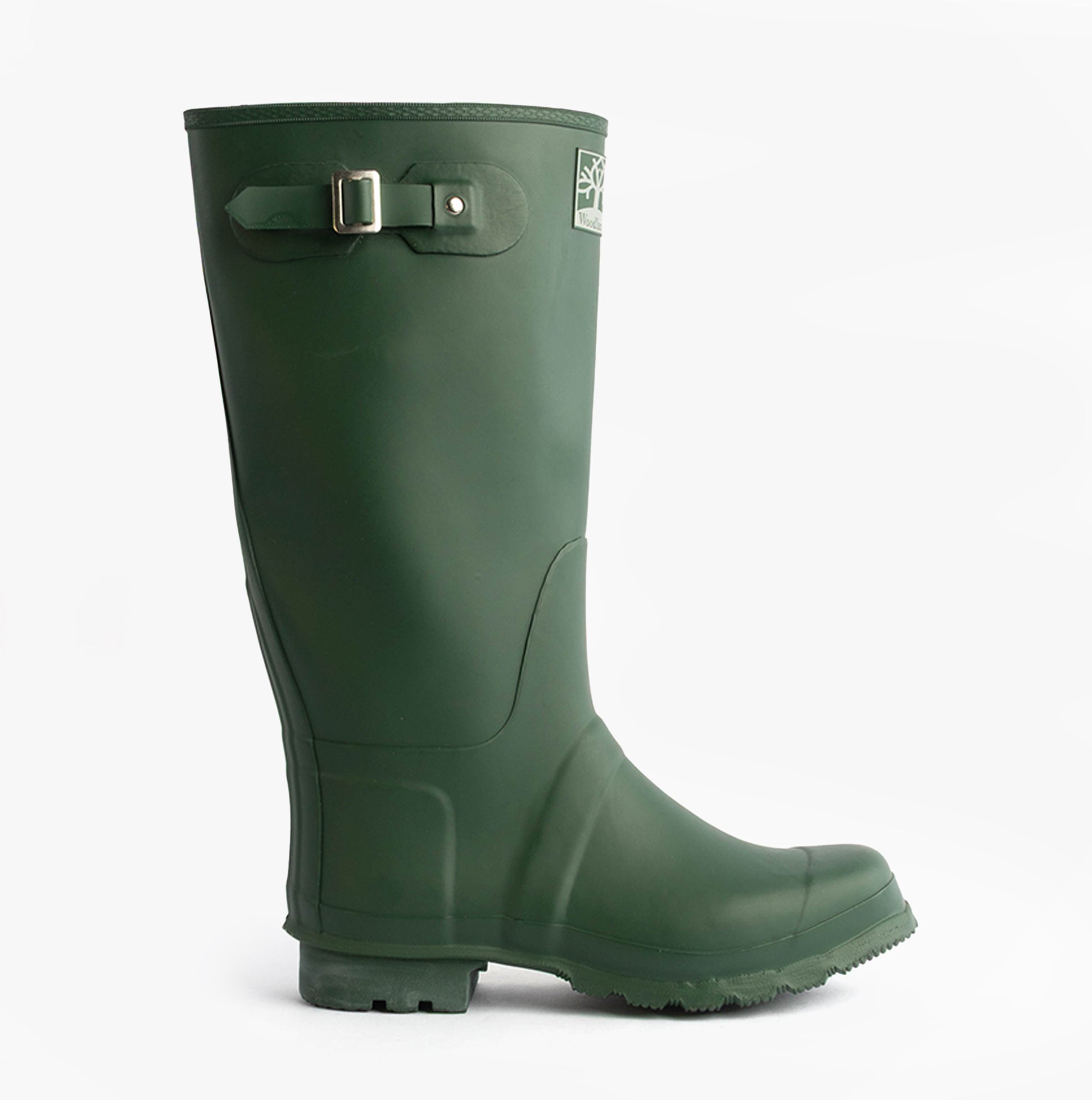 Woodland NEOPRENE Gusset Unisex Buckle Wellington Boots Olive