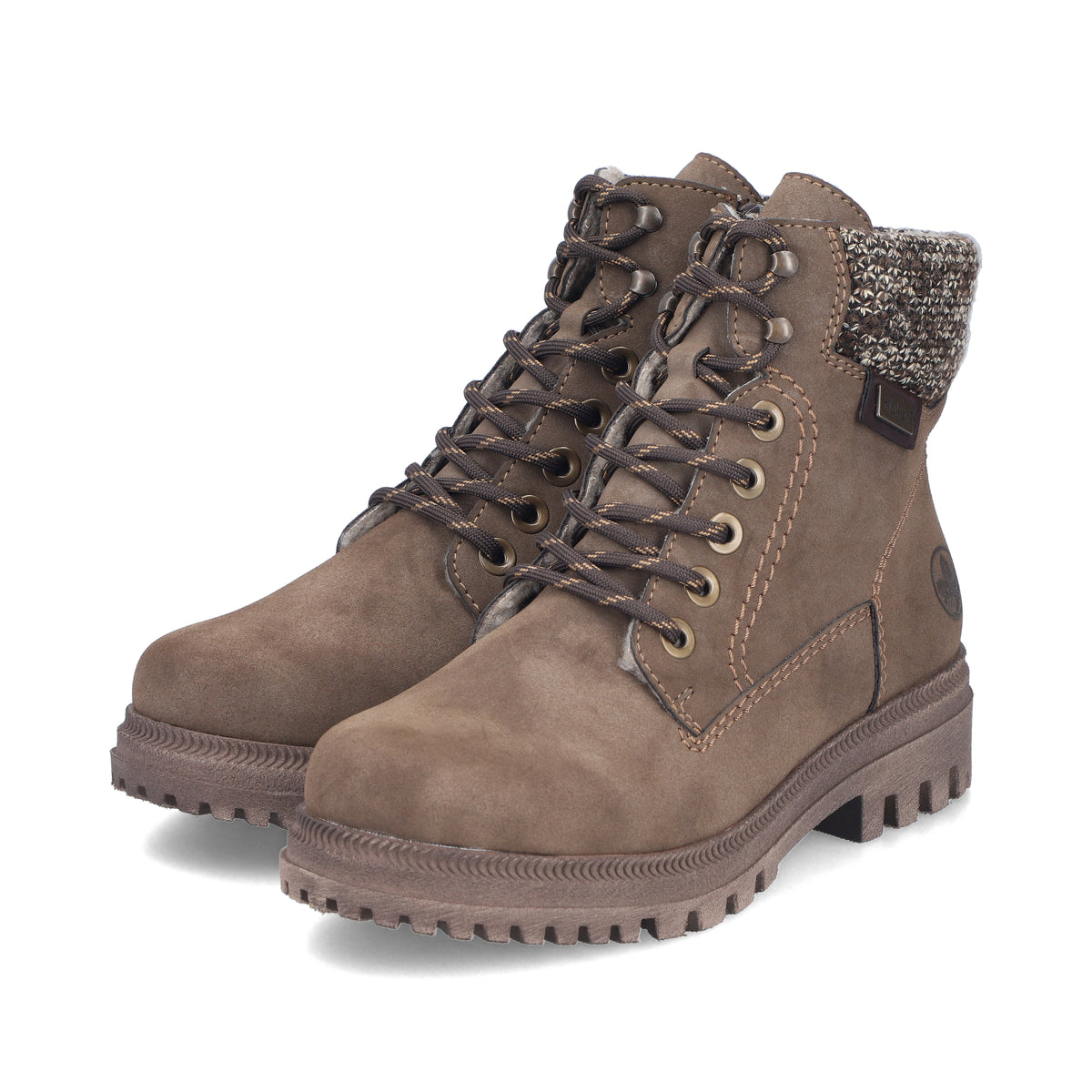 Rieker Y7621 Womens Ankle Boots Brown/Beige