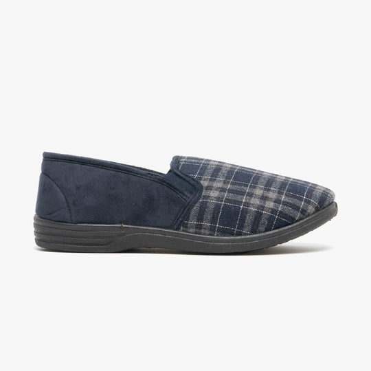 HARLEY Mens Full Slippers Navy