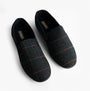 Zedzzz KENNY Mens Full Slippers Slippers Navy top view showing textile upper and round toe