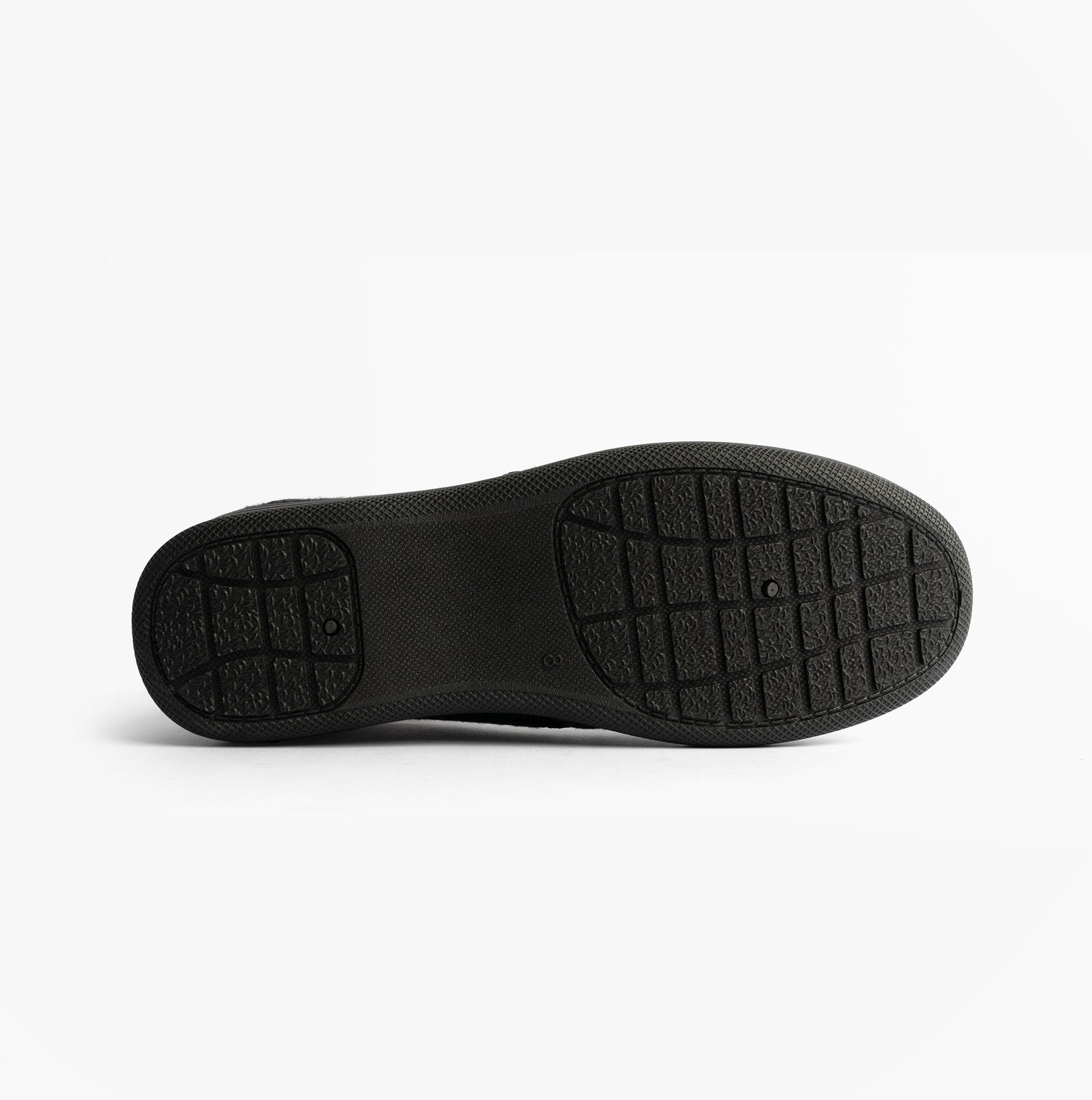 Zedzzz KENNY Mens Full Slippers Slippers Navy bottom view of sole showing tread pattern and material