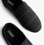Zedzzz KENNY Mens Full Slippers Slippers Navy top view showing textile upper and round toe shape.