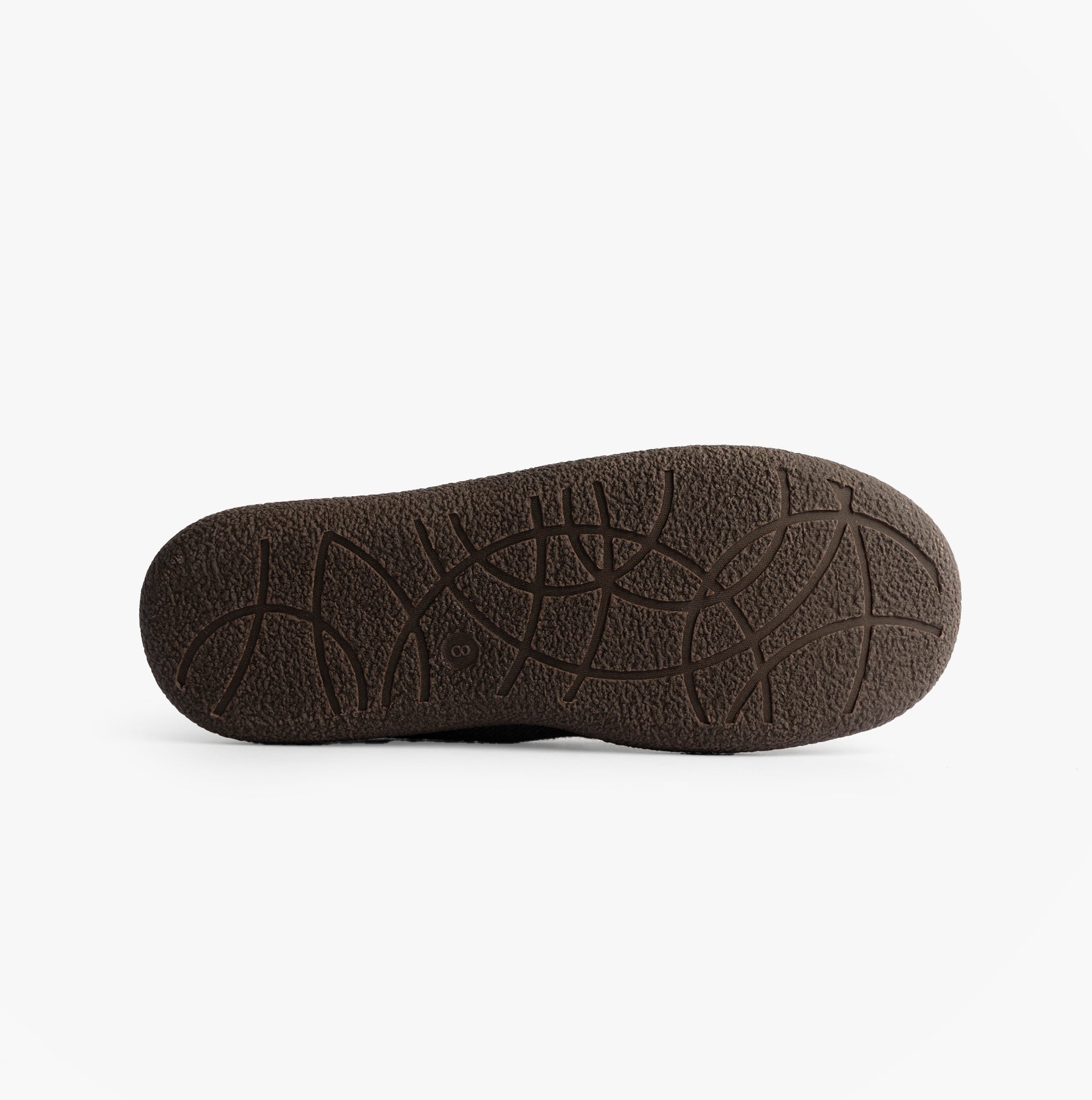 Zedzzz NEVILLE Mens Moccasins Slippers Brown bottom view showing textured sole design.