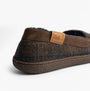 Zedzzz NEVILLE Mens Moccasins Slippers Brown side view of the slipper showing texture and brand detail.