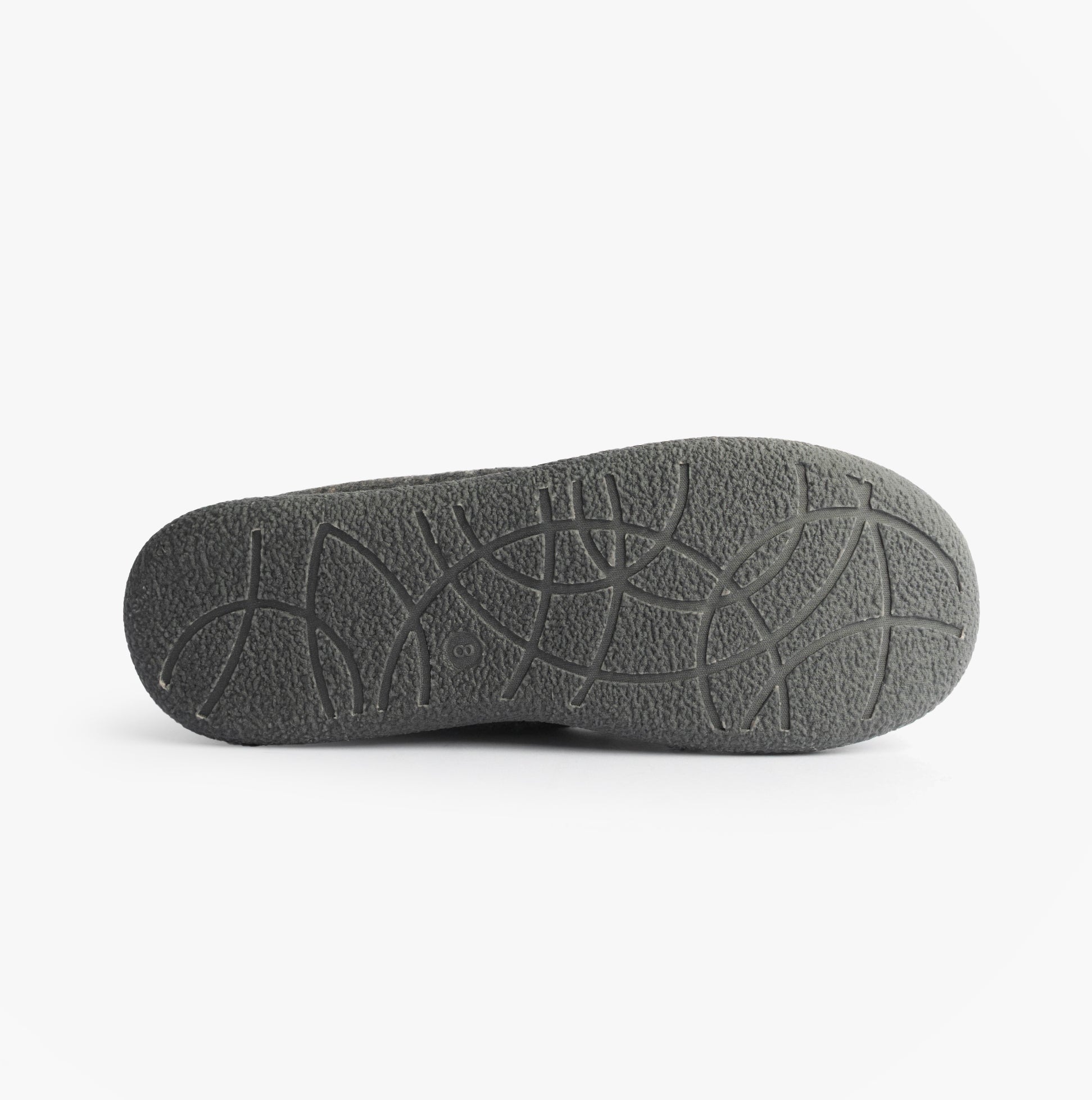 Zedzzz NEVILLE Mens Moccasins Slippers Grey bottom view sole with textured pattern