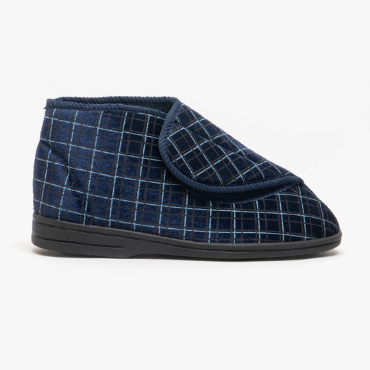 Zedzzz BERTIE Mens Boot Slippers Navy