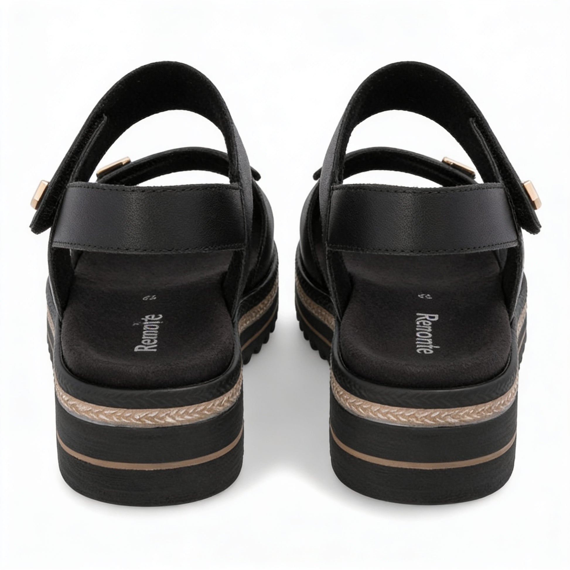 Remonte D0Q59 Womens Ankle Strap Sandals Black
