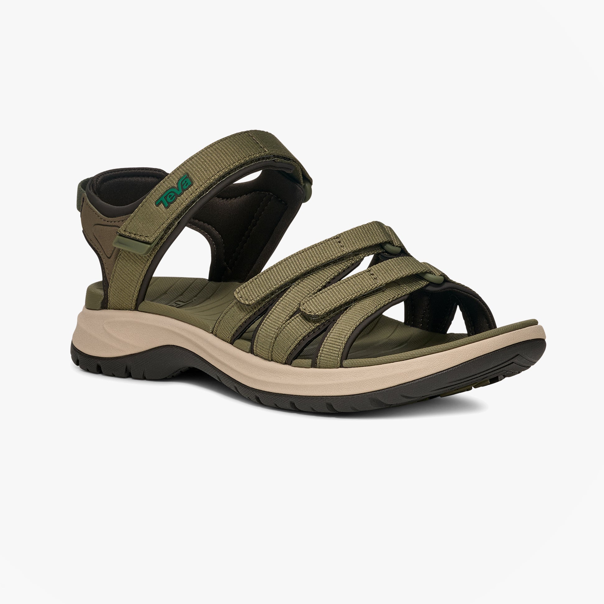 Teva TIRRA SPORT Womens Cross Strap Sandals Burnt Olive