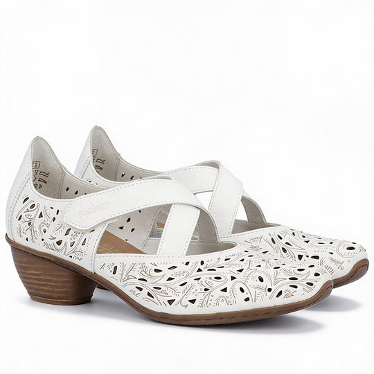 Rieker 43773 Womens Slingback Shoes White
