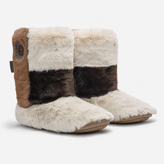 Bedroom Athletics FLORENCE Womens Slipper Boots Patchwork Naturals