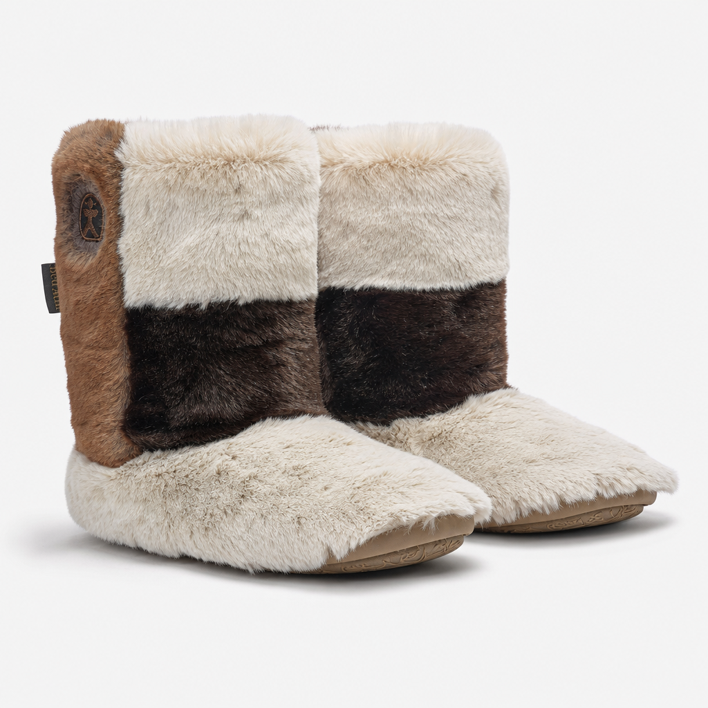 Bedroom Athletics FLORENCE Womens Slipper Boots Patchwork Naturals