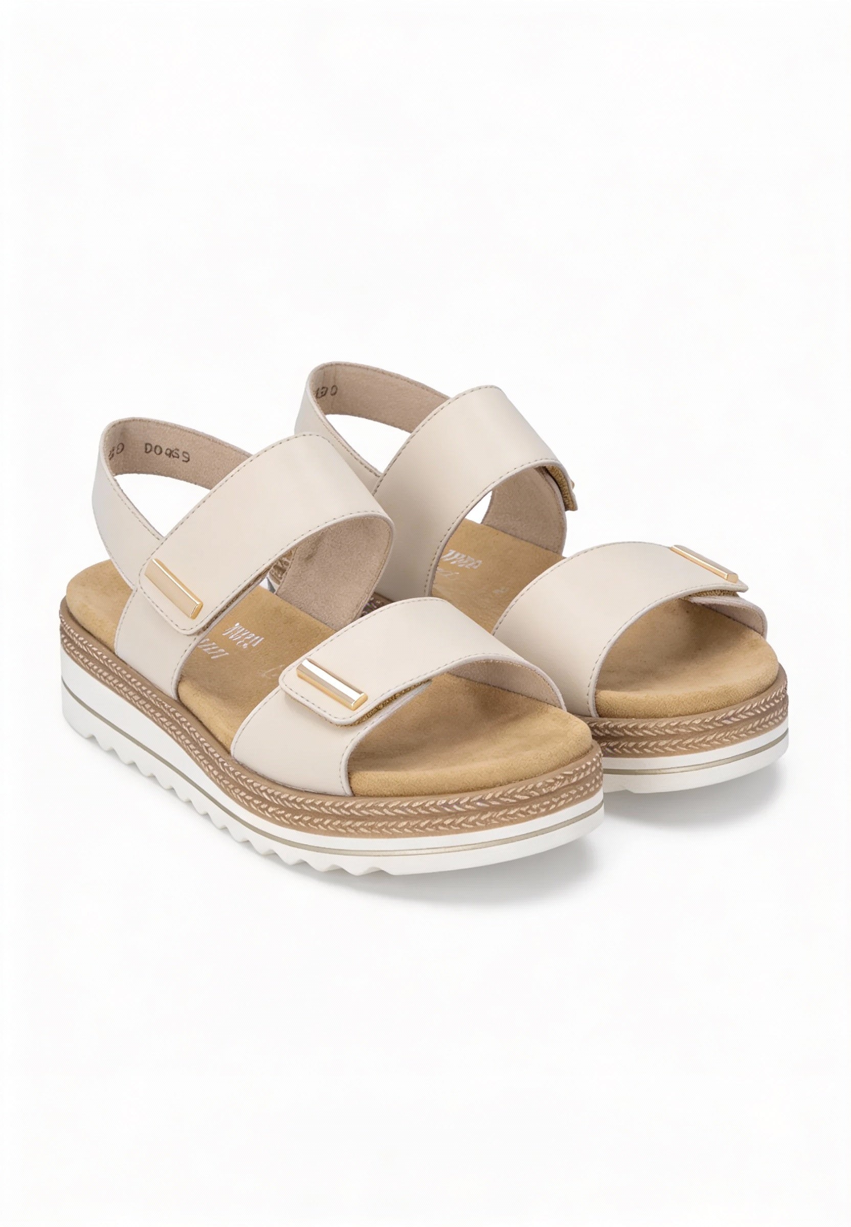Remonte D0Q59 Womens Ankle Strap Sandals Beige