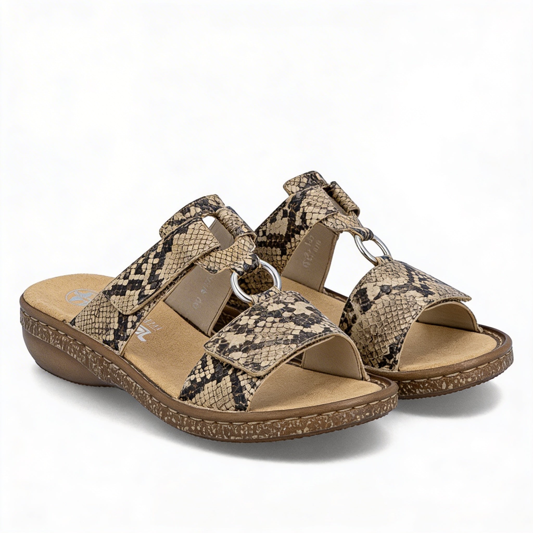 Rieker 628P9-20 Womens Ankle Strap Sandals Brown