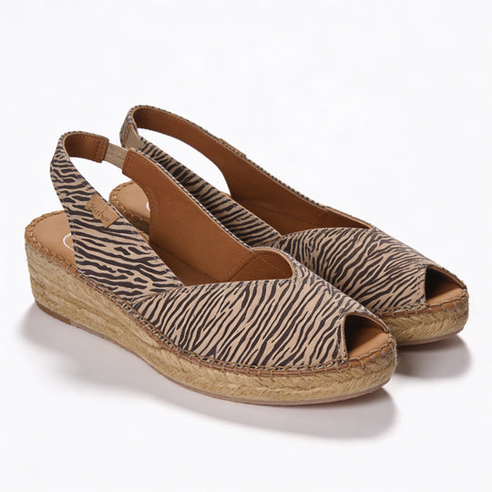 Toni Pons BERNIA-P Womens Wedge Sandals Zebra