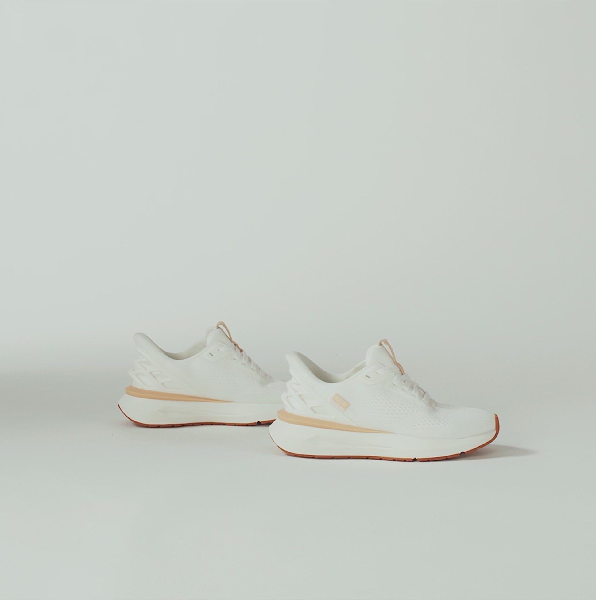 Kizik ATHENS 2.0 Womens Trainers Bright White side view showcasing lightweight design and smooth rubber sole.