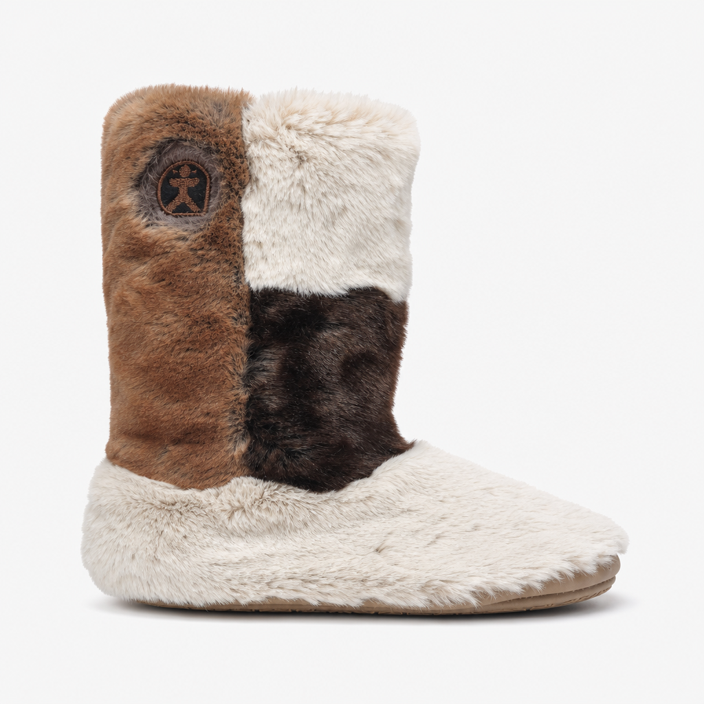 Bedroom Athletics FLORENCE Womens Slipper Boots Patchwork Naturals