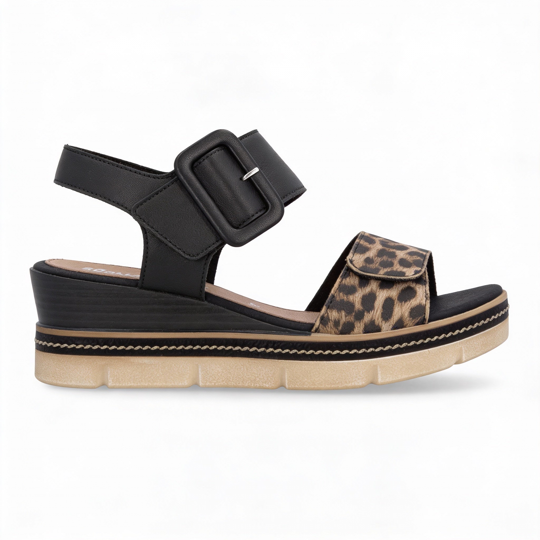 Remonte D2L53-03 Womens Wedge Sandals Black